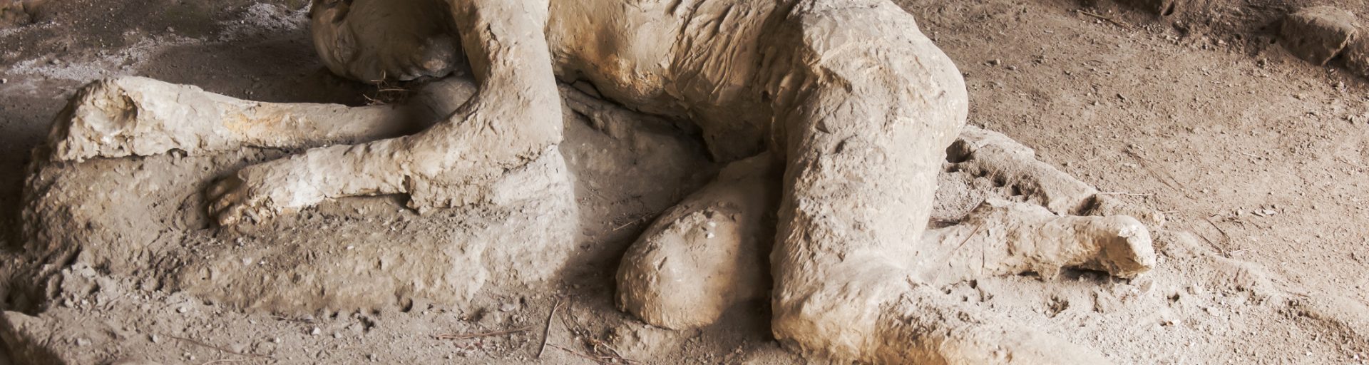 Una delle mummie rinvenute tra gli scavi di Pompei